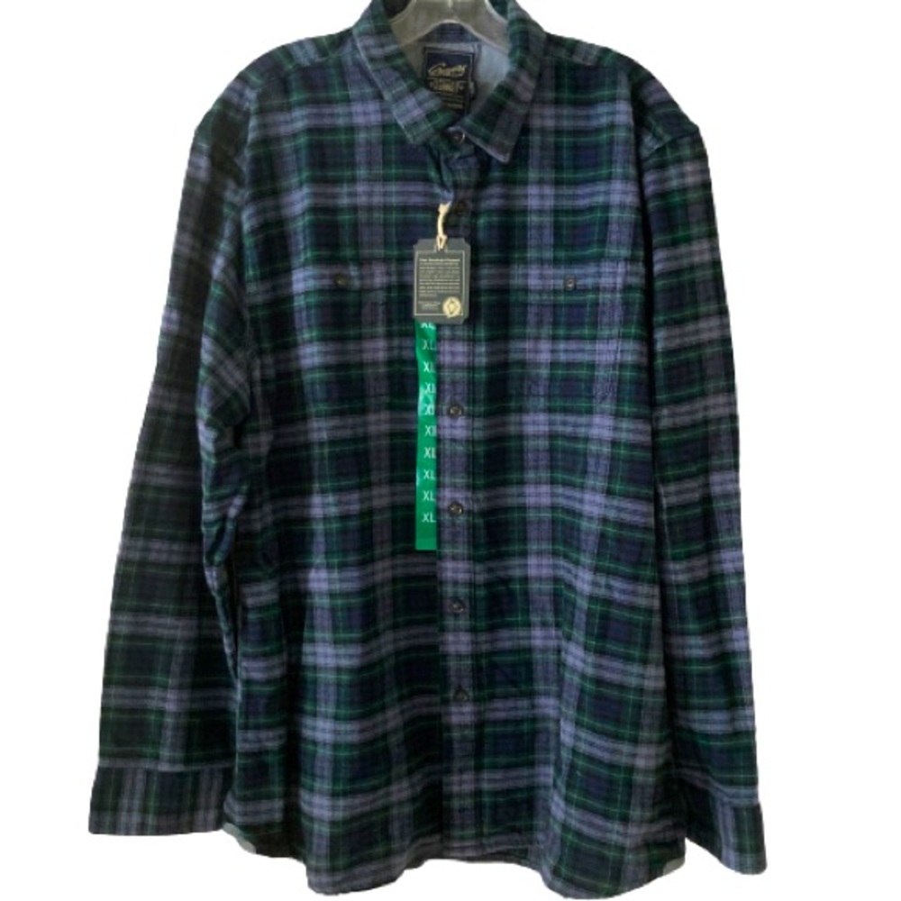 Grayers Heritage Flannels Mens Button Up Long Sleeve Flannel Shirt NWT